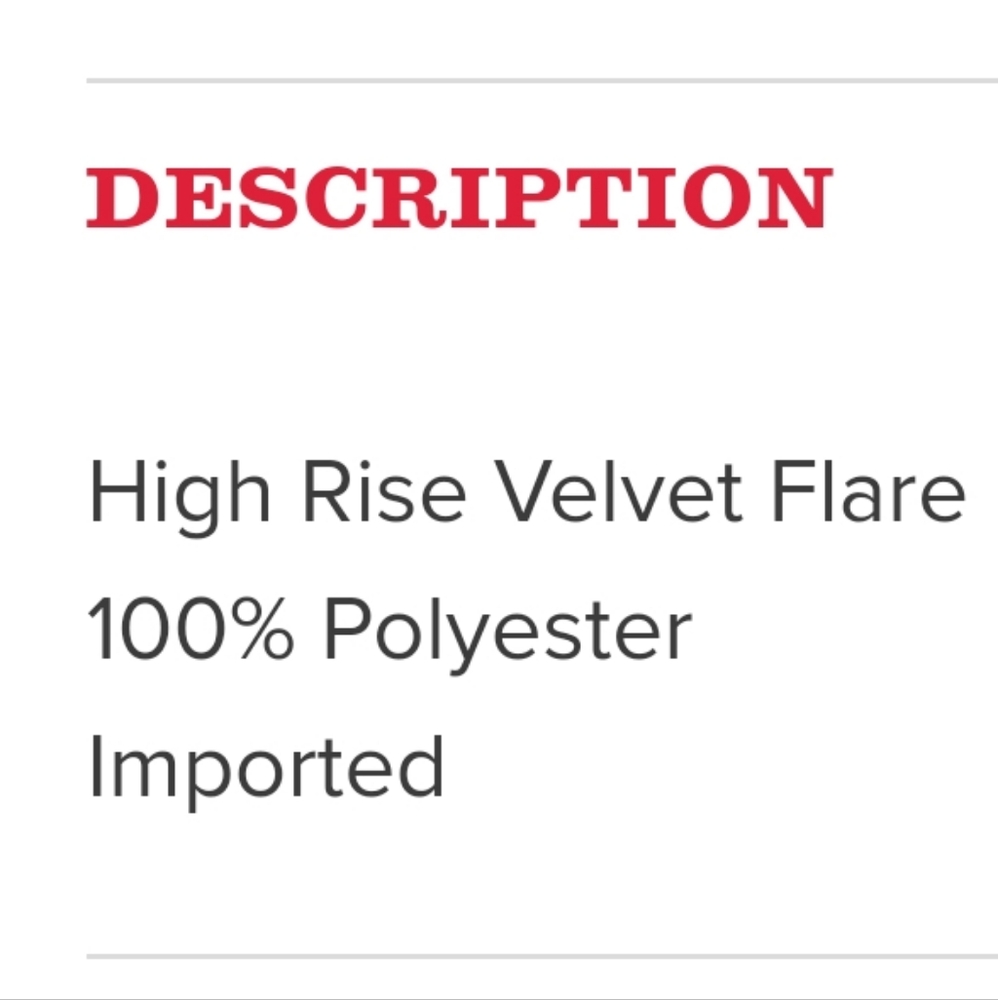 Wrangler black velvet flares.FIRM - Picture 5 of 7